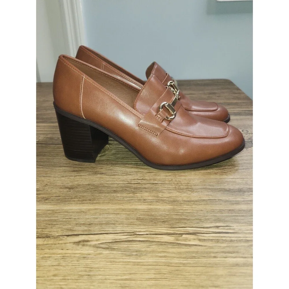 Lauren Blakwell "Neil Cognac Pumps Women's Size 10 Medium - Picture 8 of 16
